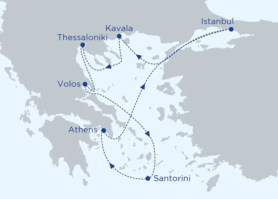 Eclectic Aegean - 7 ноќи
Атина | Истанбул | Кавала | Солун Волос | Санторини Атина